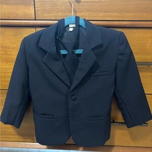 Classic Navy 4 piece Toddler Suit with Tie, Vest, Jacket, and Pants